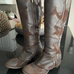 COPY - Donald J Pliner tall distressed leather boots